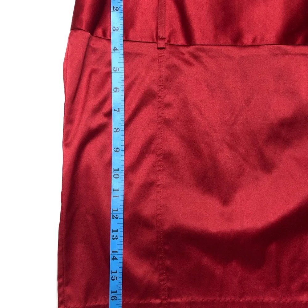 21 as Forever 21 Red Satin Mini Large Skirt